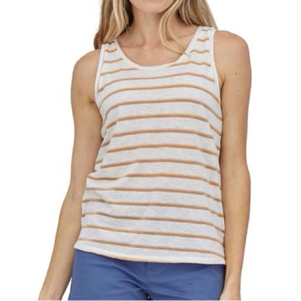 NWOT Patagonia Mainstay Organic Cotton Stripe Tank Top Womens Small Organic
